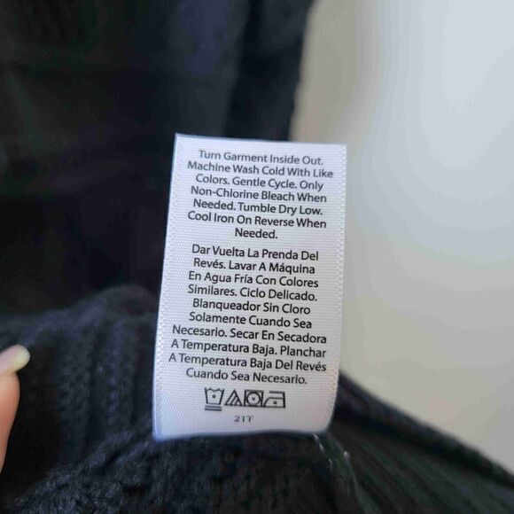 NEW Time And Tru Black Pointelle Open Front Cardigan Womens Plus Size XXXL - Picture 7 of 8